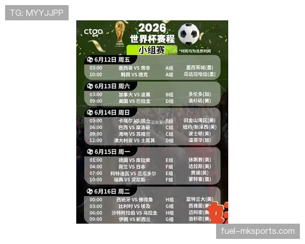 突尼斯2026世界杯小组赛赛程分析与突围前景预测